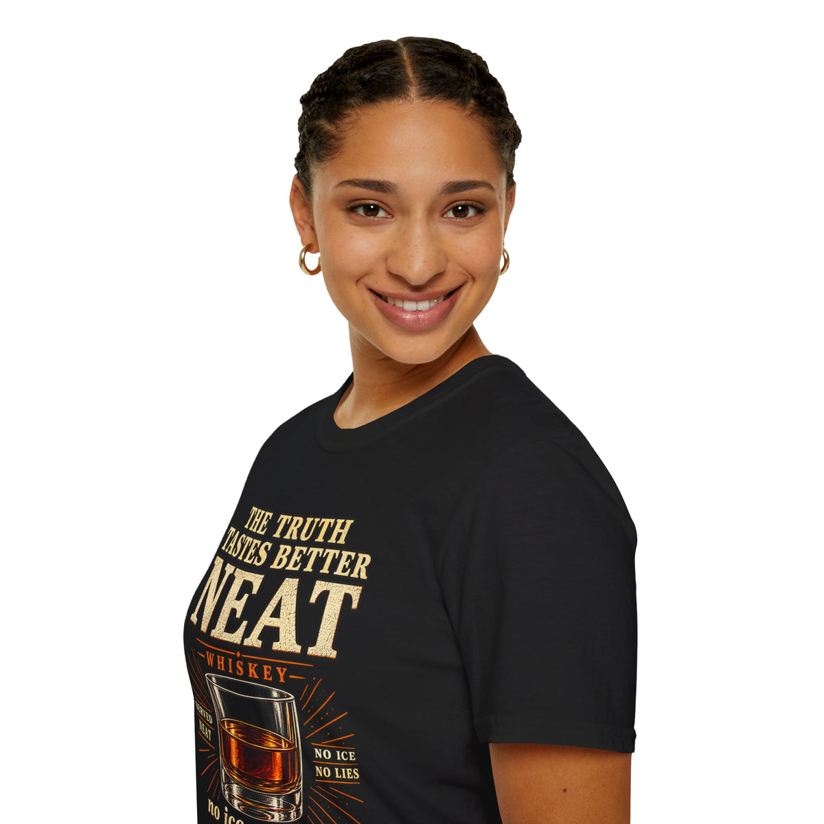The Truth Tastes Better Neat Whiskey T-Shirt | Whiskey Glass Tee
