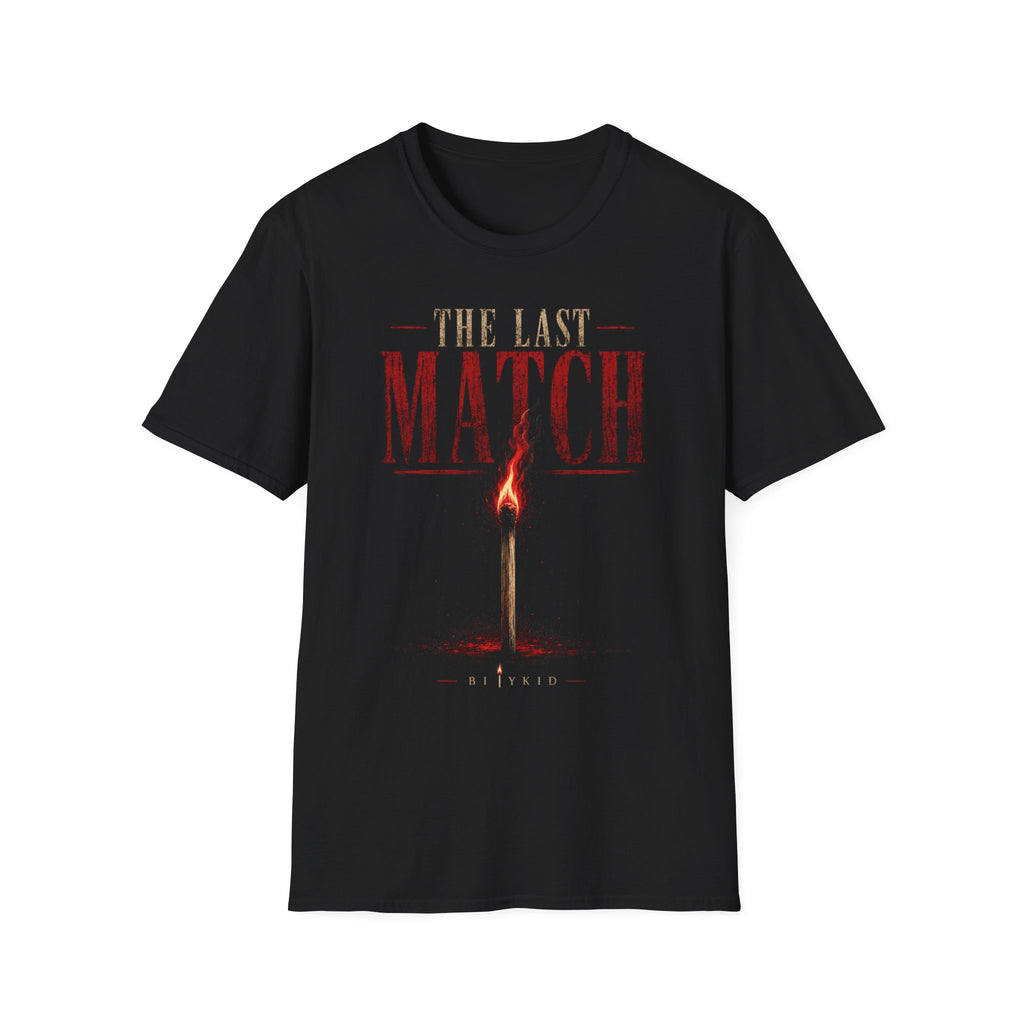 The Last Match T-Shirt | Dark Noir Graphic Tee | Minimalist Matchstick Shirt | Gothic Streetwear | Rock Style Unisex Tee