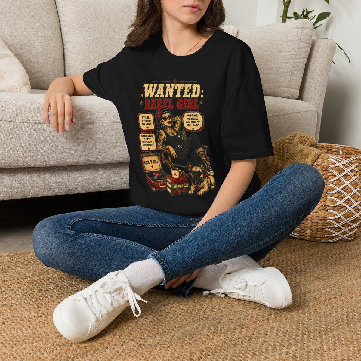 Wanted Girl Vintage Poster T-Shirt | Retro Rockabilly Zombie Pinup Tee