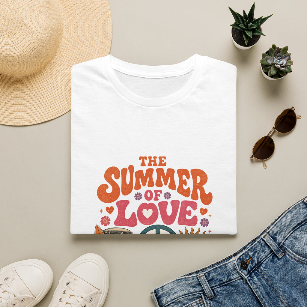 Retro Summer of Love Hippie Van Peace Sign Sun