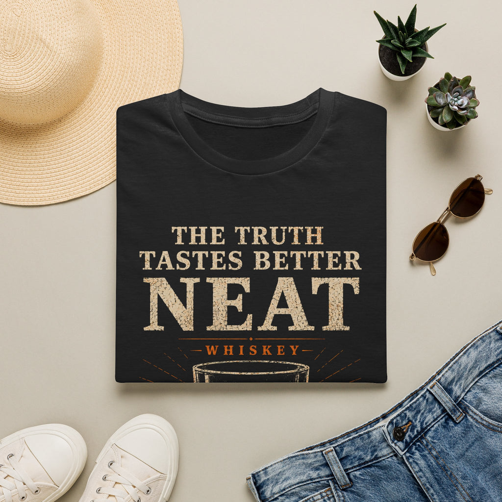 The Truth Tastes Better Neat Whiskey T-Shirt | Whiskey Glass Tee