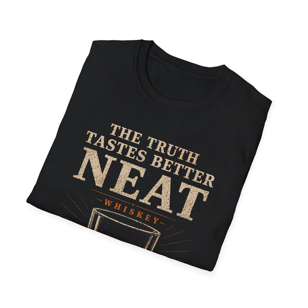 The Truth Tastes Better Neat Whiskey T-Shirt | Whiskey Glass Tee