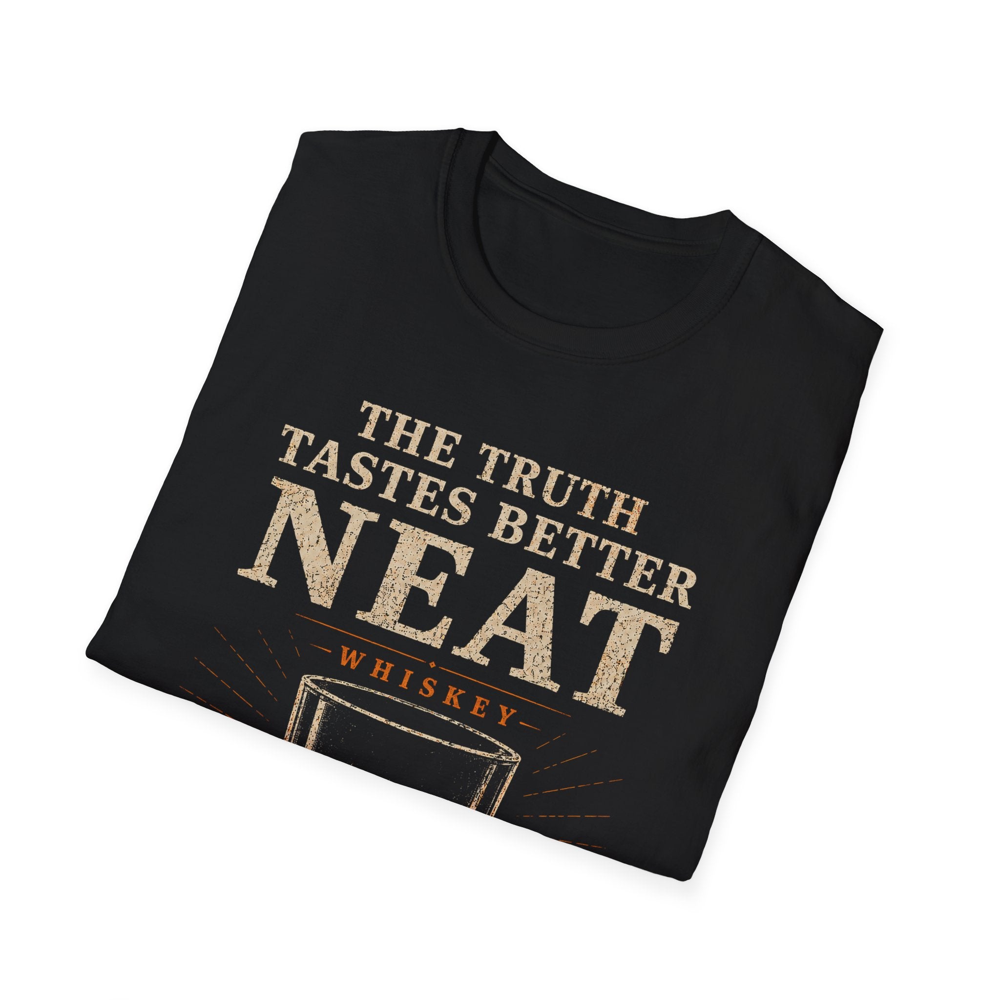 The Truth Tastes Better Neat Whiskey T-Shirt | Whiskey Glass Tee