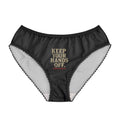 Keep Your Hands Off Women’s Briefs, Funny Panties, Flirty Black Underwear, Cute Lingerie Gift, Sexy Gift for Her, Bilykid