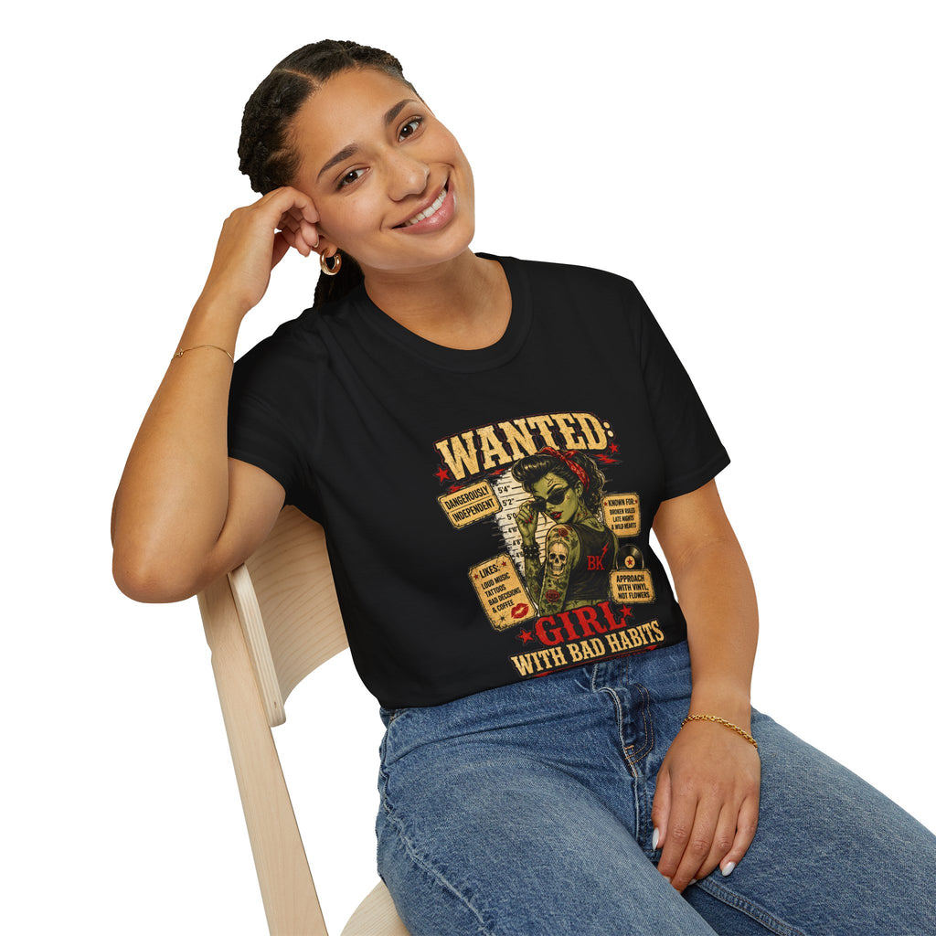 Wanted Girl With Bad Habits – T-Shirt