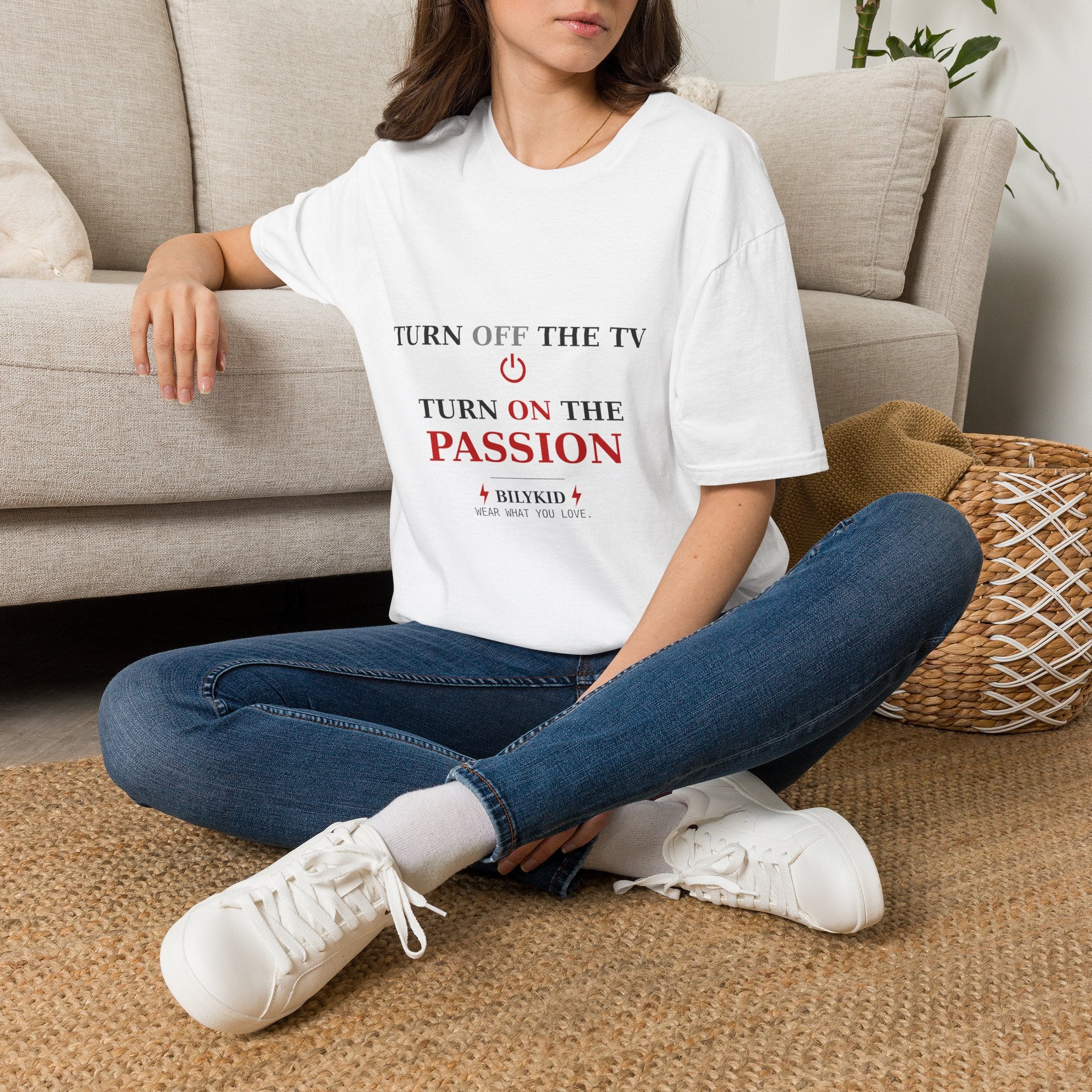 Turn Off the TV Turn On the Passion T-Shirt | Funny Couple Shirt | Romantic Humor Tee | Date Night Gift | Unisex Graphic Tee
