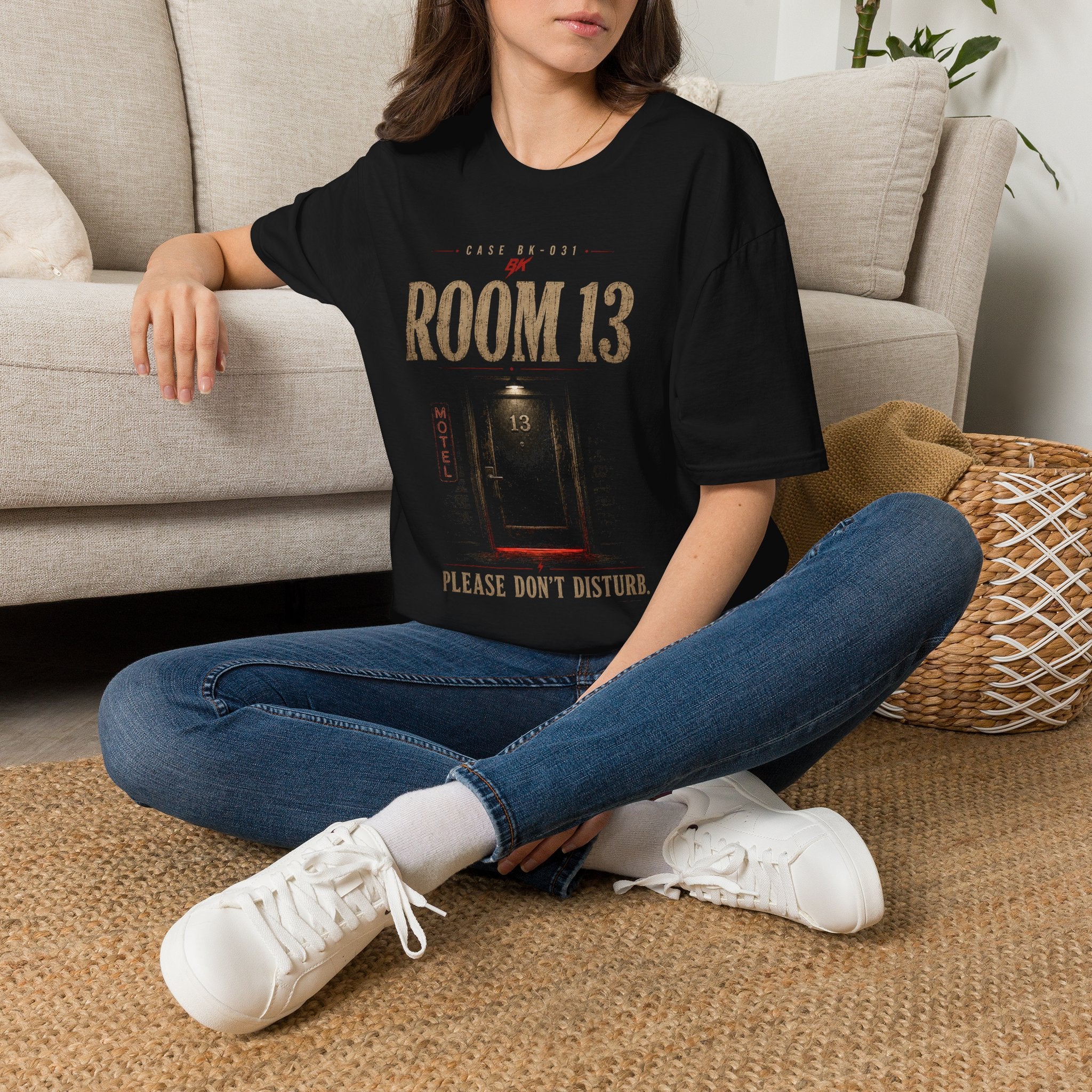 Room 13 Motel T-Shirt | Noir Horror Graphic Tee | Vintage Motel Shirt | Dark Aesthetic Unisex Tee | Do Not Disturb Shirt