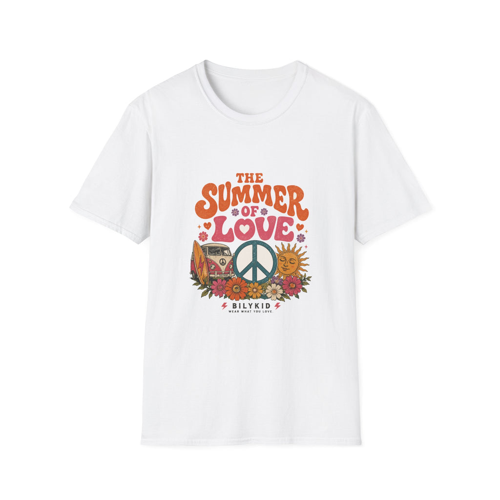 Retro Summer of Love Hippie Van Peace Sign Sun