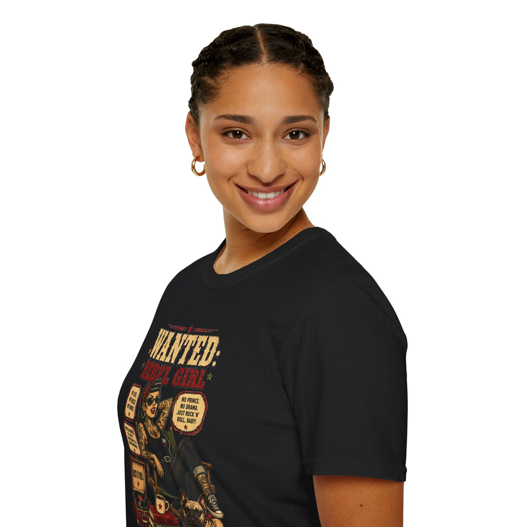 Wanted Girl Vintage Poster T-Shirt | Retro Rockabilly Zombie Pinup Tee