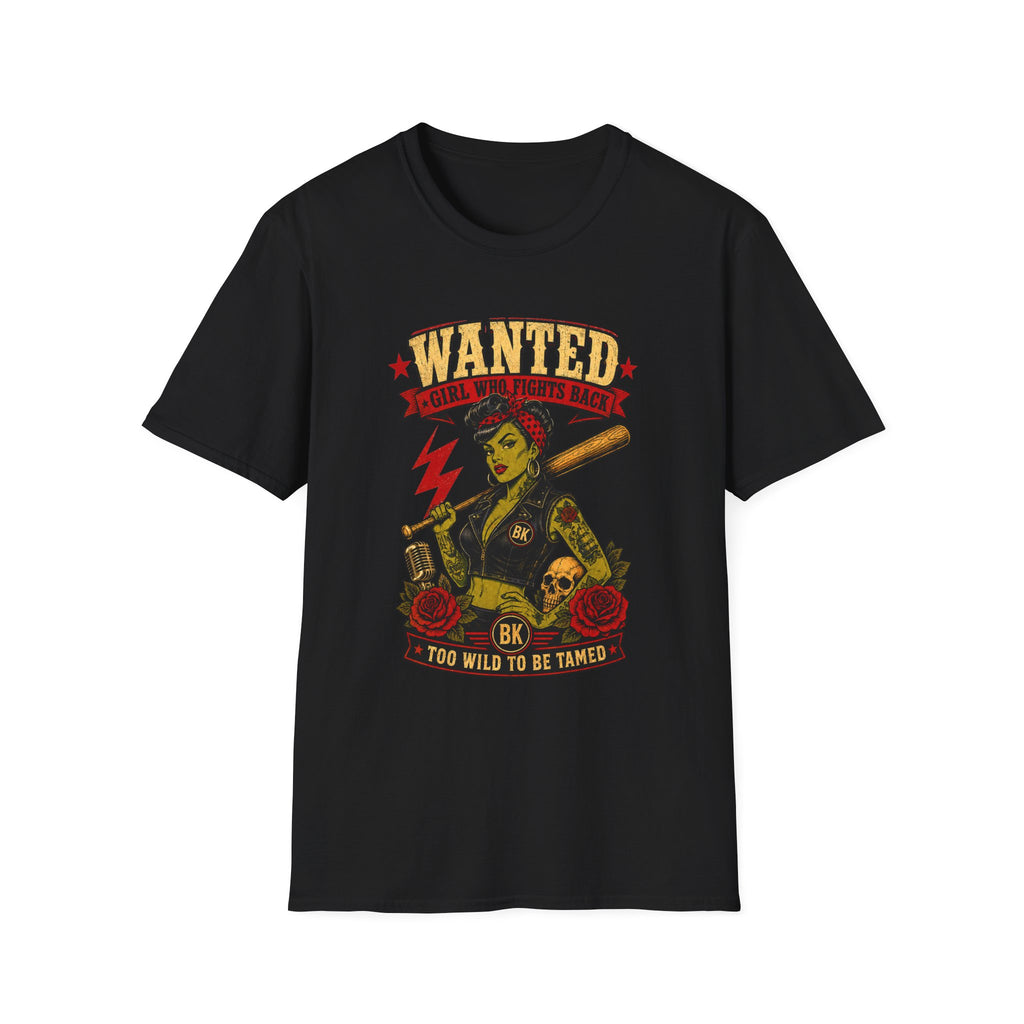 Wanted Girl Who Fights Back – Zombie T-Shirt