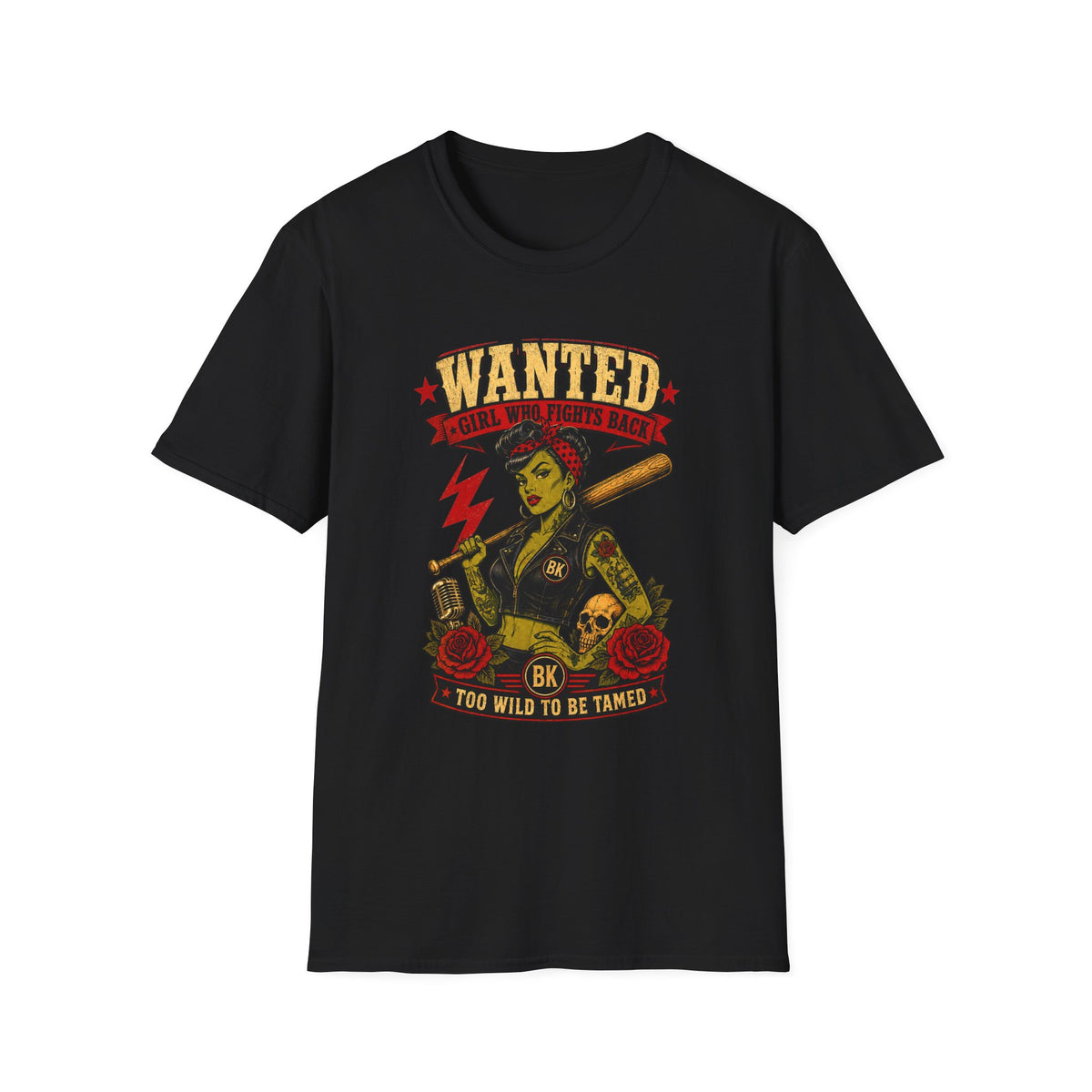 Wanted Girl Who Fights Back – Zombie T-Shirt