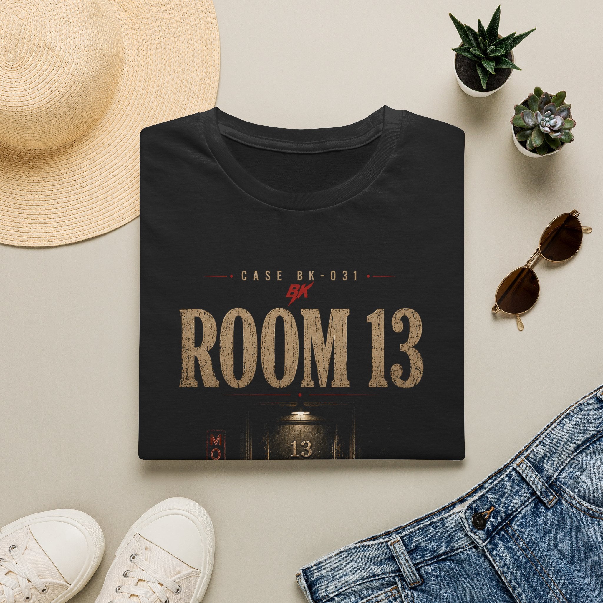 Room 13 Motel T-Shirt | Noir Horror Graphic Tee | Vintage Motel Shirt | Dark Aesthetic Unisex Tee | Do Not Disturb Shirt