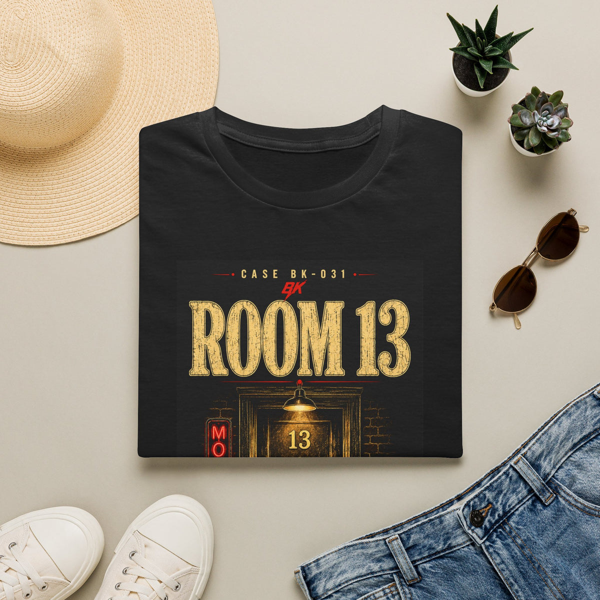 Room 13 Motel T-Shirt | Noir Horror Graphic Tee | Vintage Motel Shirt | Dark Aesthetic Unisex Tee | Do Not Disturb Shirt