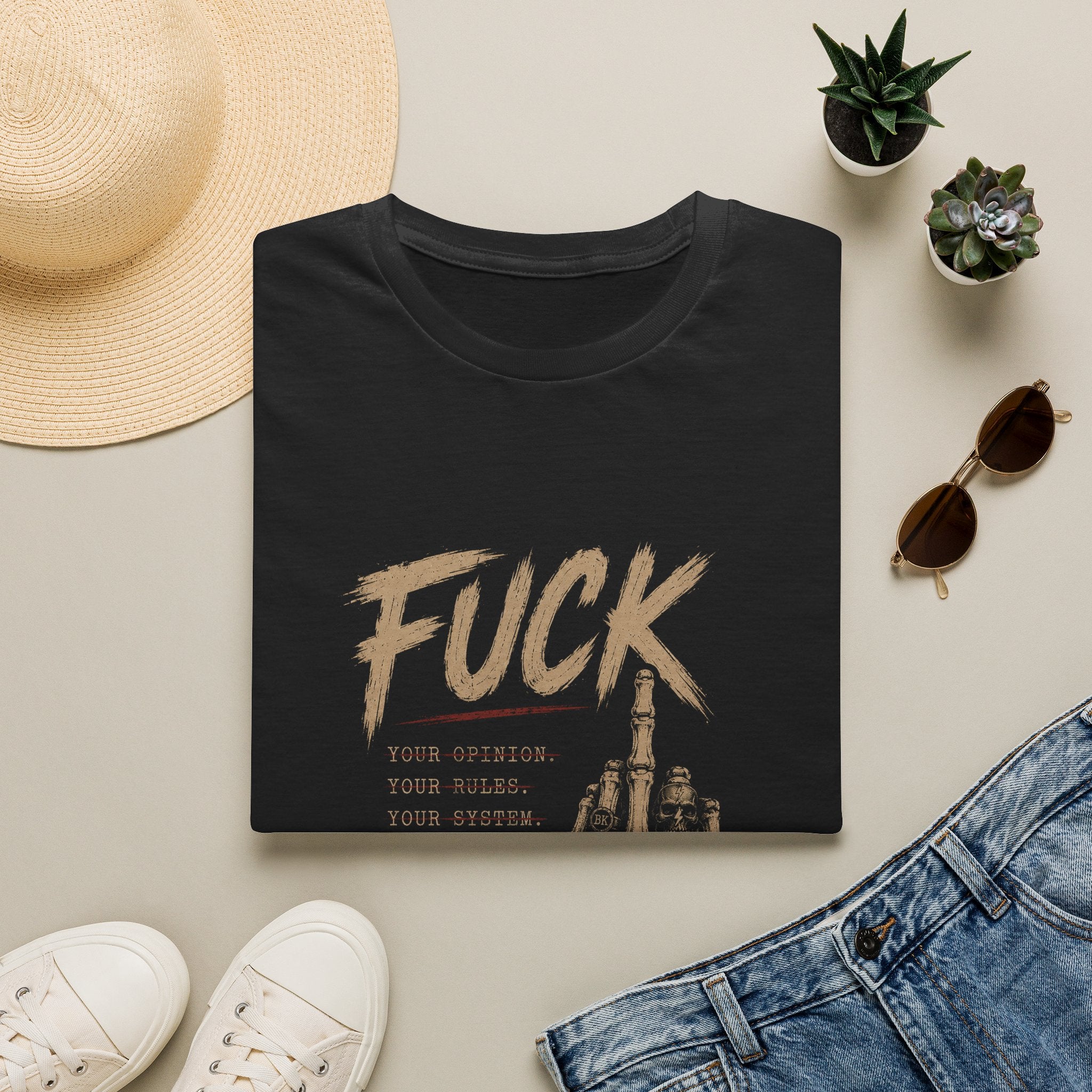 F*CK Freedom T-Shirt, Rebel Graphic Tee, Gothic Skeleton Hand Shirt, Rock Punk Unisex Tee, Alternative Streetwear Gift