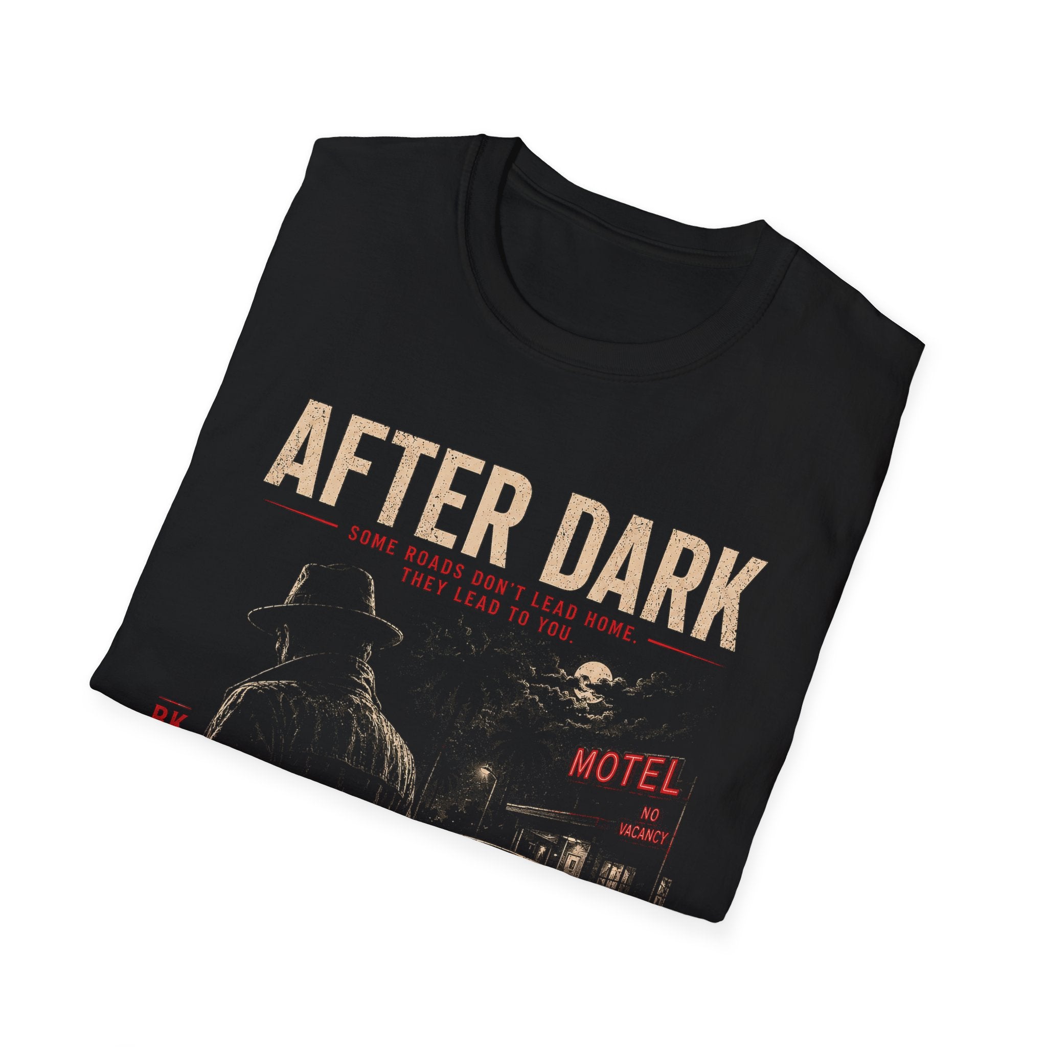 After Dark T-Shirt | Noir Motel Graphic Tee | Vintage Detective Shirt | Retro Car Graphic | Dark Aesthetic Unisex Tee