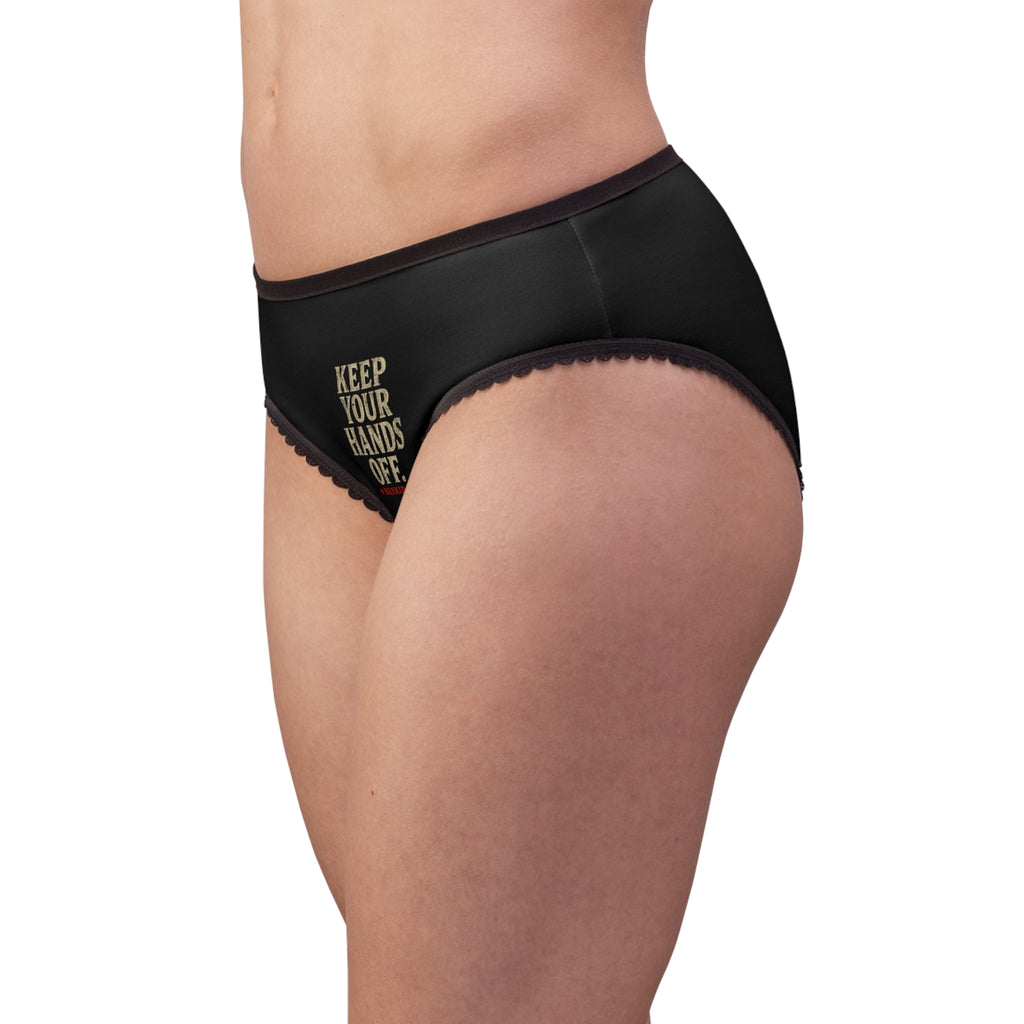 Keep Your Hands Off Women’s Briefs, Funny Panties, Flirty Black Underwear, Cute Lingerie Gift, Sexy Gift for Her, Bilykid