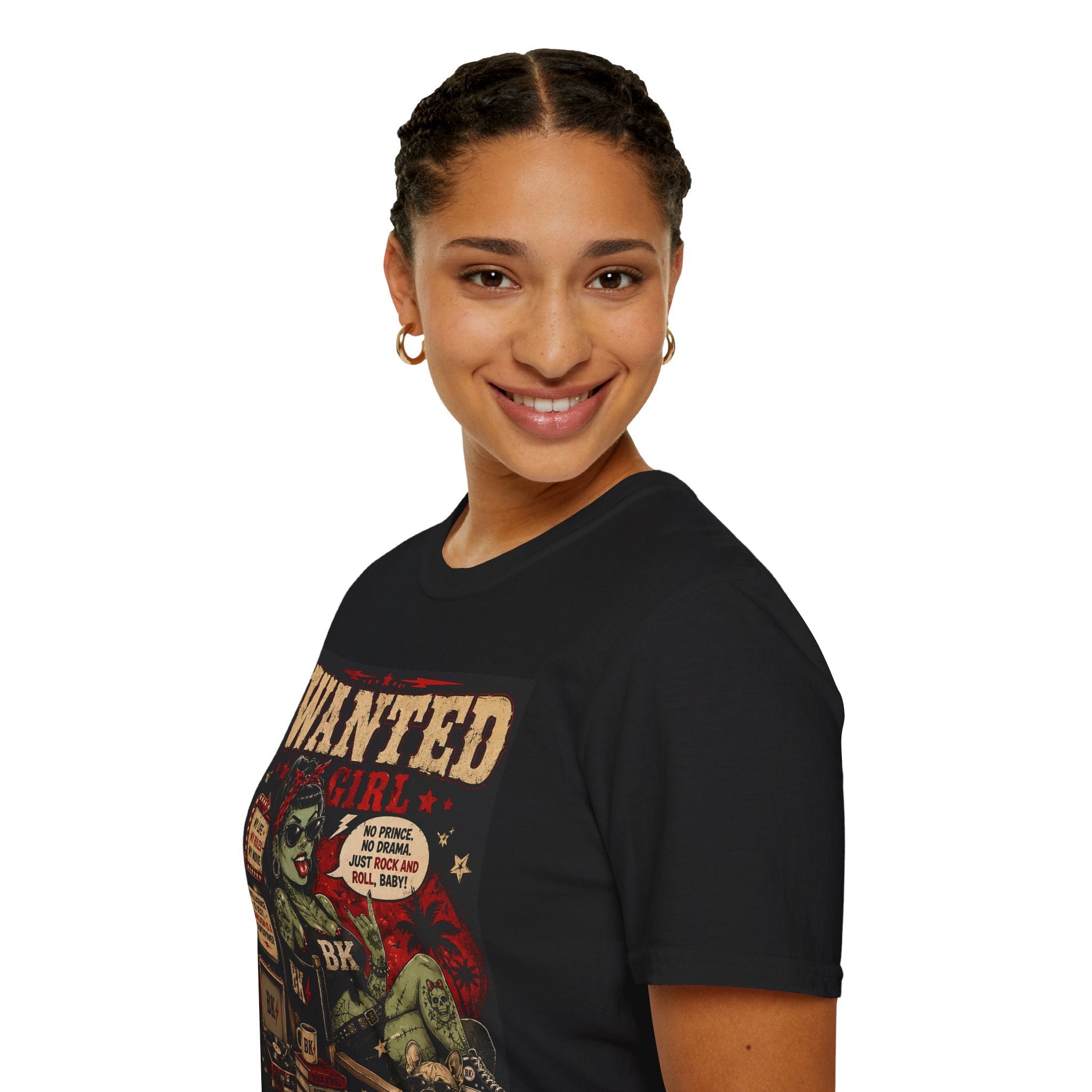 Wanted Girl Vintage Poster T-Shirt | Retro Rockabilly Zombie Pinup Tee