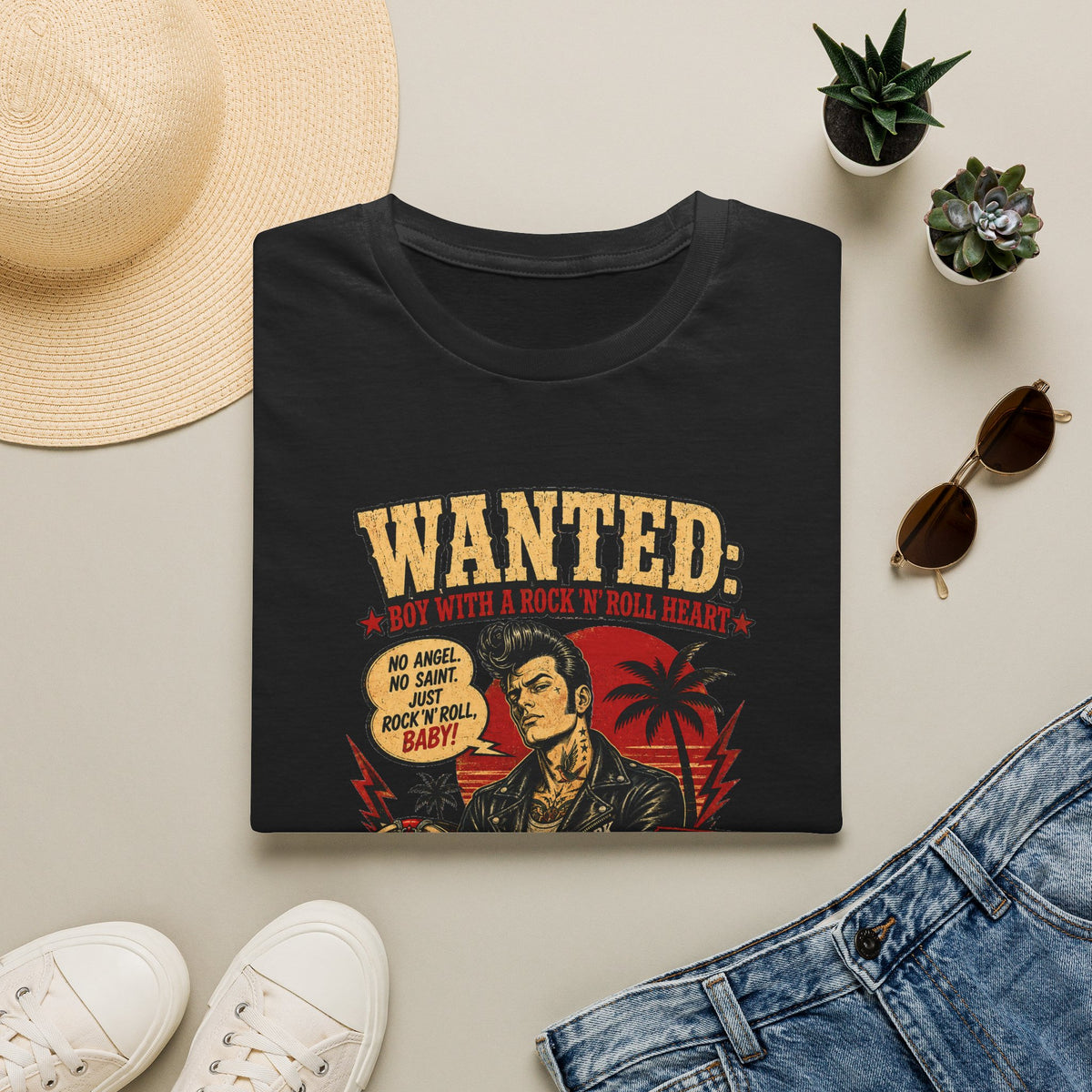 Rockabilly Zombie Shirt | Psychobilly Greaser Tee | Vintage Horror Punk Rock n Roll T-Shirt | Tattoo Gift for Him | BILYKID Wanted Boy