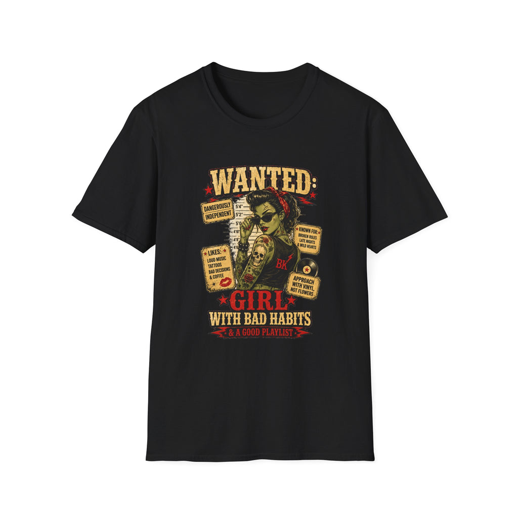 Wanted Girl With Bad Habits – T-Shirt