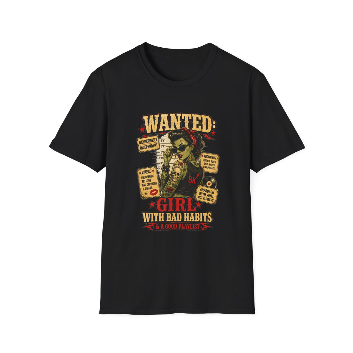 Wanted Girl With Bad Habits – T-Shirt