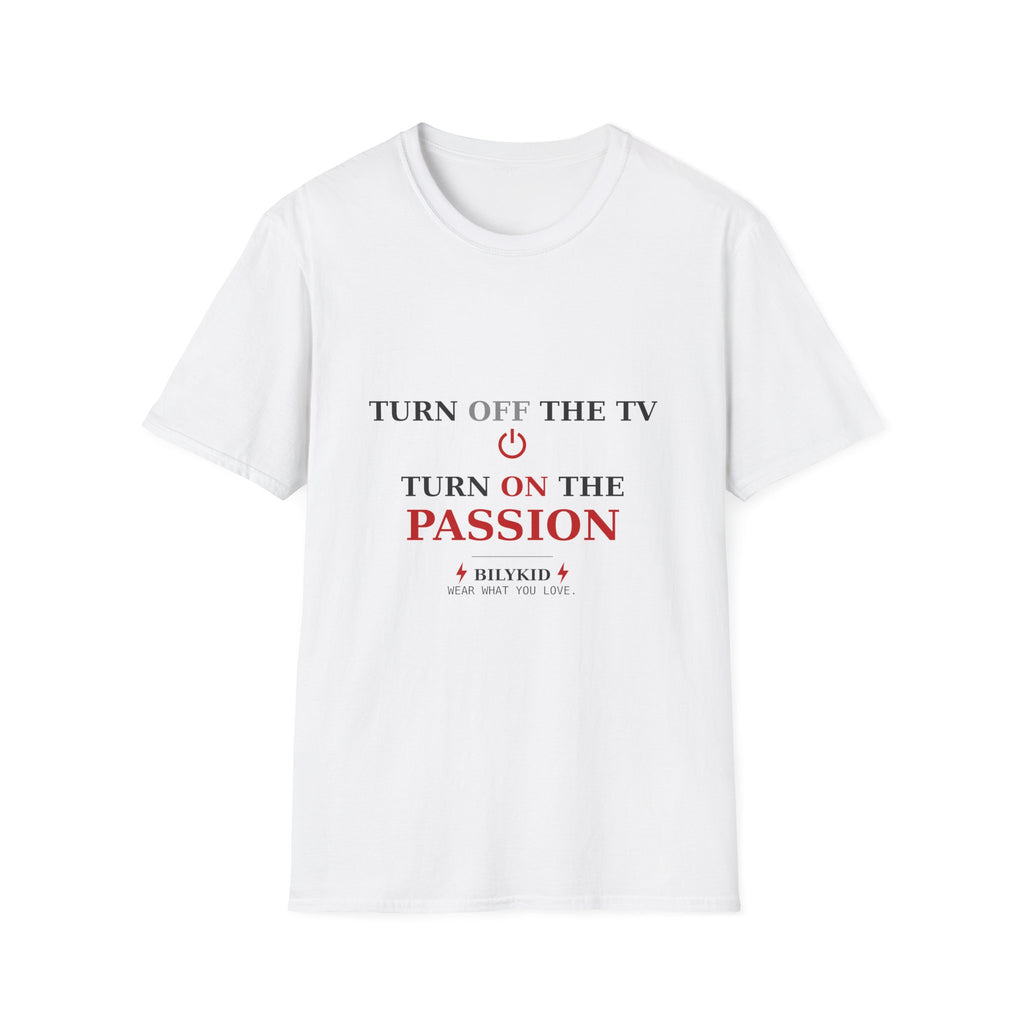 Turn Off the TV Turn On the Passion T-Shirt | Funny Couple Shirt | Romantic Humor Tee | Date Night Gift | Unisex Graphic Tee