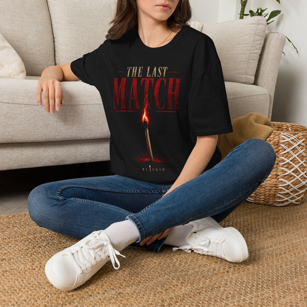 The Last Match T-Shirt | Dark Noir Graphic Tee | Minimalist Matchstick Shirt | Gothic Streetwear | Rock Style Unisex Tee