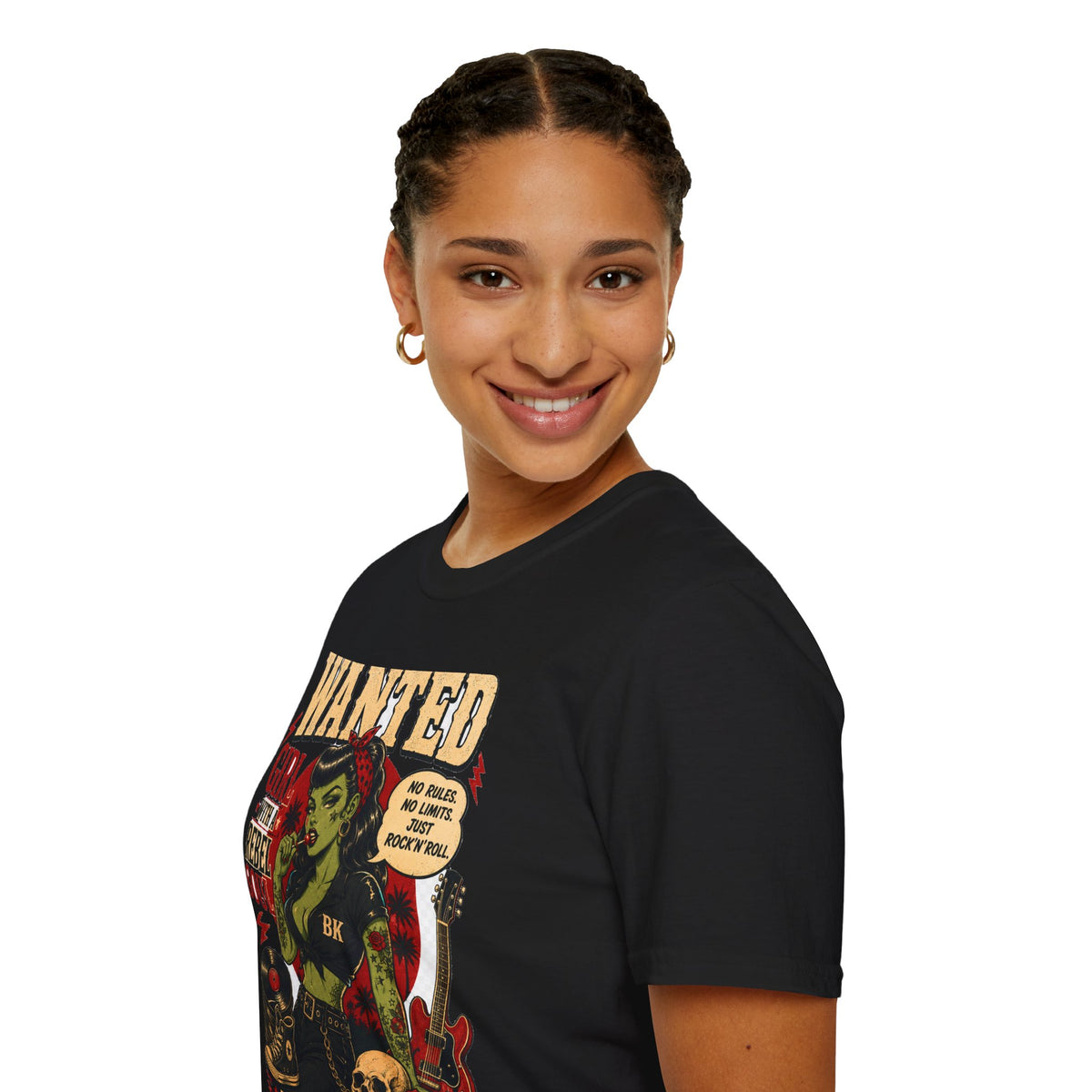 Wanted Girl Rebel Soul T-Shirt | Vintage Pinup Biker Artwork