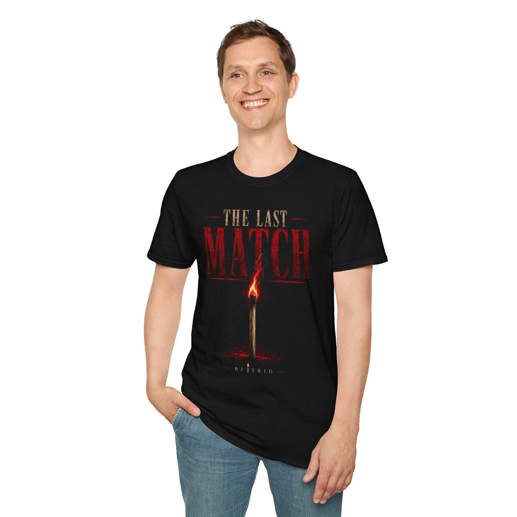 The Last Match T-Shirt | Dark Noir Graphic Tee | Minimalist Matchstick Shirt | Gothic Streetwear | Rock Style Unisex Tee