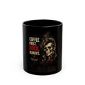 Coffee First. Rock Always. – Black Mug
