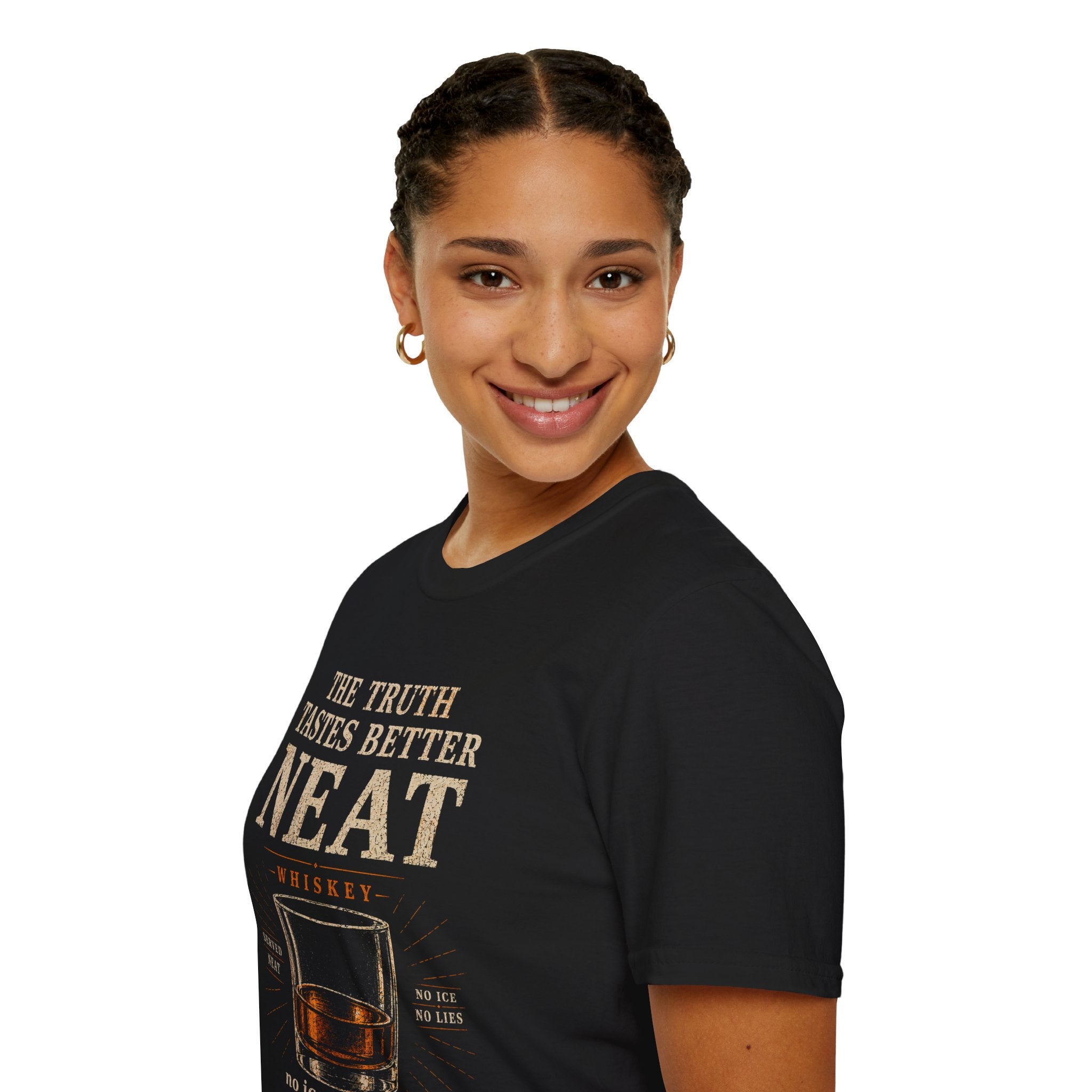 The Truth Tastes Better Neat Whiskey T-Shirt | Whiskey Glass Tee