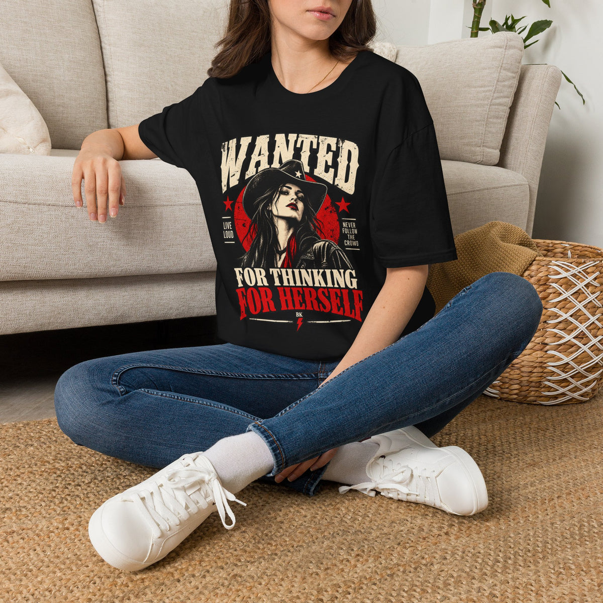 Western Goth T-Shirt, Wanted Rebel Woman Tee, Alternative Cowgirl Shirt, Rockabilly Graphic Tee, BILYKID